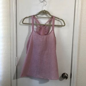 Racerback Seersucker Tank Top